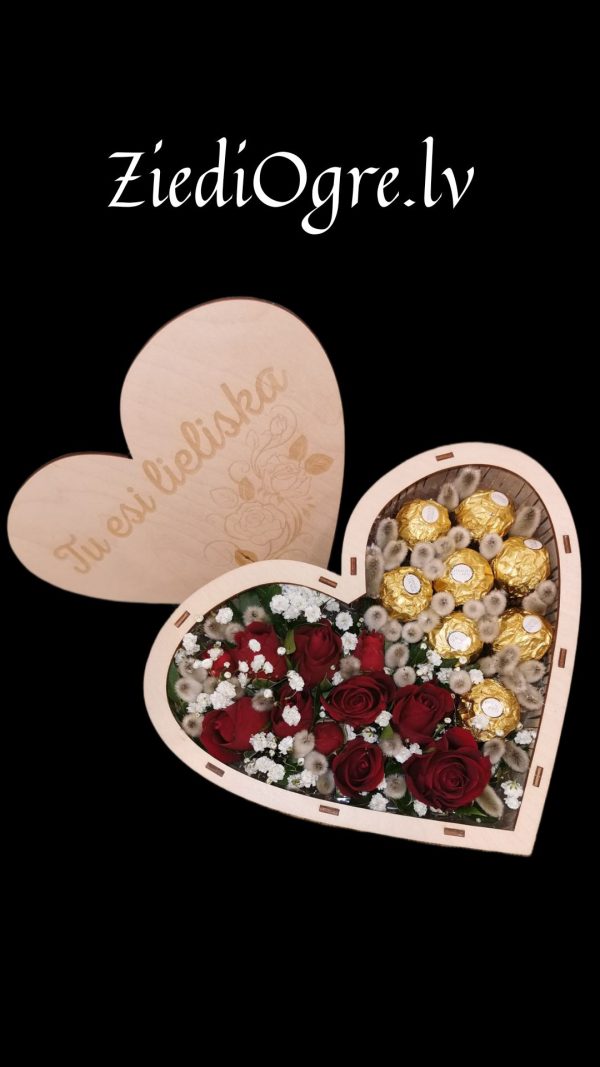 Flowerbox ar konfektēm Tu esi lieliska