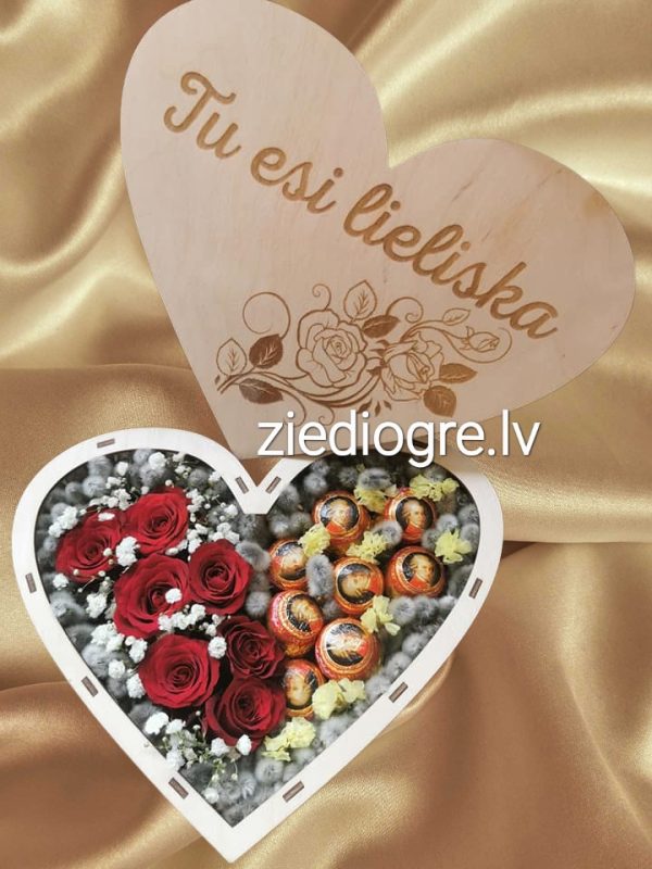 Flowerbox ar konfektēm Tu esi lieliska